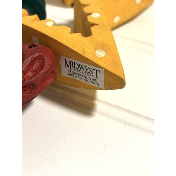 Vtg Carved Wood Star Gold Outline Christmas Tree Topper Rustic Farmhouse Midwest - Picture 6 of 6